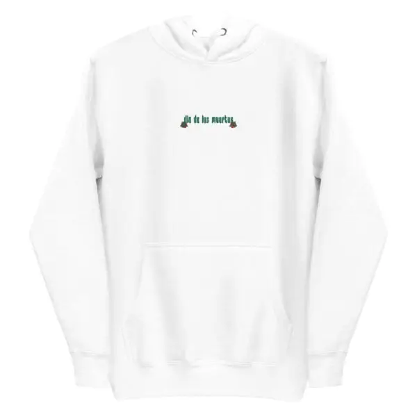 unisex-premium-hoodie-white-front-651a268df3891.jpg Embroidery Hoodie "Dia de los Muertos"
