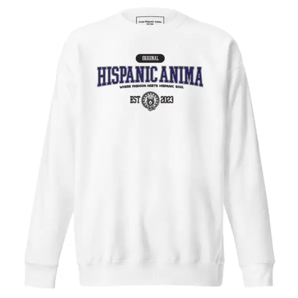 unisex-premium-sweatshirt-white-front-65444607d1c50.jpg College Crew Sweatshirt Azul