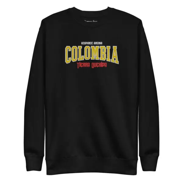 unisex-premium-sweatshirt-black-front-661205a638b99.jpg Premium Embroidery Vintage Colombia Sweater