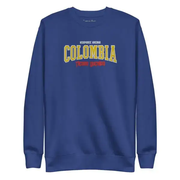 unisex-premium-sweatshirt-team-royal-front-661205a74c4ac.jpg Premium Embroidery Vintage Colombia Sweater