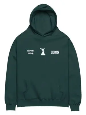unisex-oversized-hoodie-pine-green-front-66c7fd97678f1.jpg Premium Heavyweight "Angel CDMX" oversized hoodie