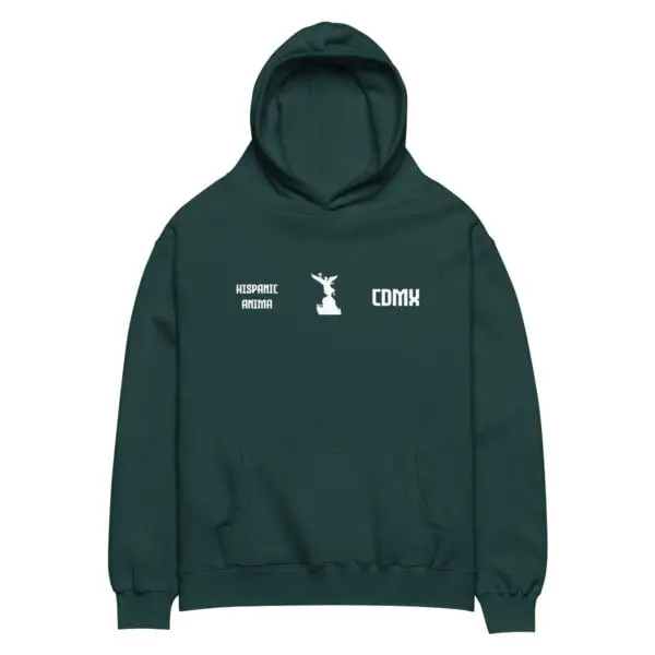 unisex-oversized-hoodie-pine-green-front-66c7fd97678f1.jpg Premium Heavyweight "Angel CDMX" oversized hoodie