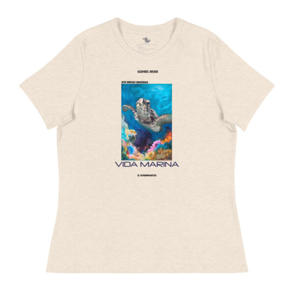 Camiseta corte de Mujer Relajada "Vida Marina"